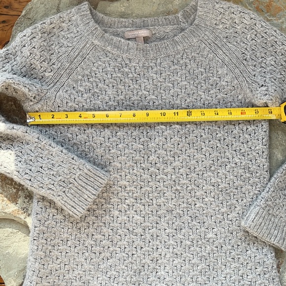 size S Banana Republic Aran style cable knit grey merino/alpaca/acrylic - Picture 9 of 11